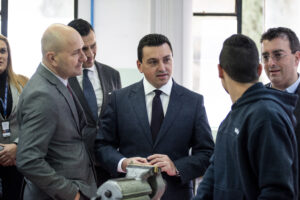 Minister for Transport Dr. Aaron Farrugia at an MCAST visit