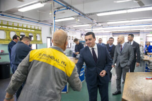 Minister for Transport Dr. Aaron Farrugia at an MCAST visit
